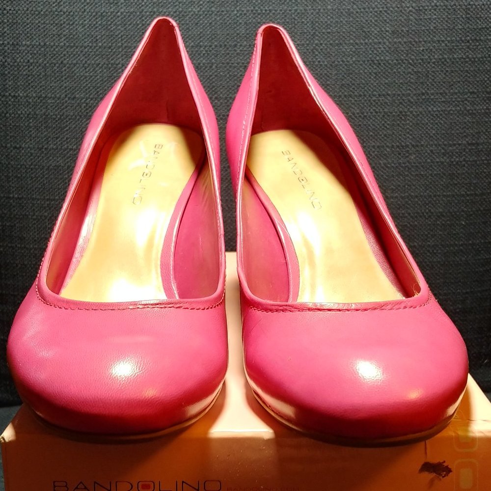 Bandolino Dark Pink Leather DB Boyfriend Heels